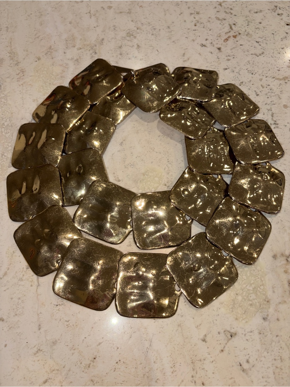 Chunky gold statement necklace